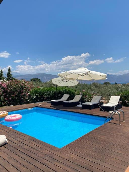 Georges Villa Galaxidi, Family, Pool And Garden Luaran gambar
